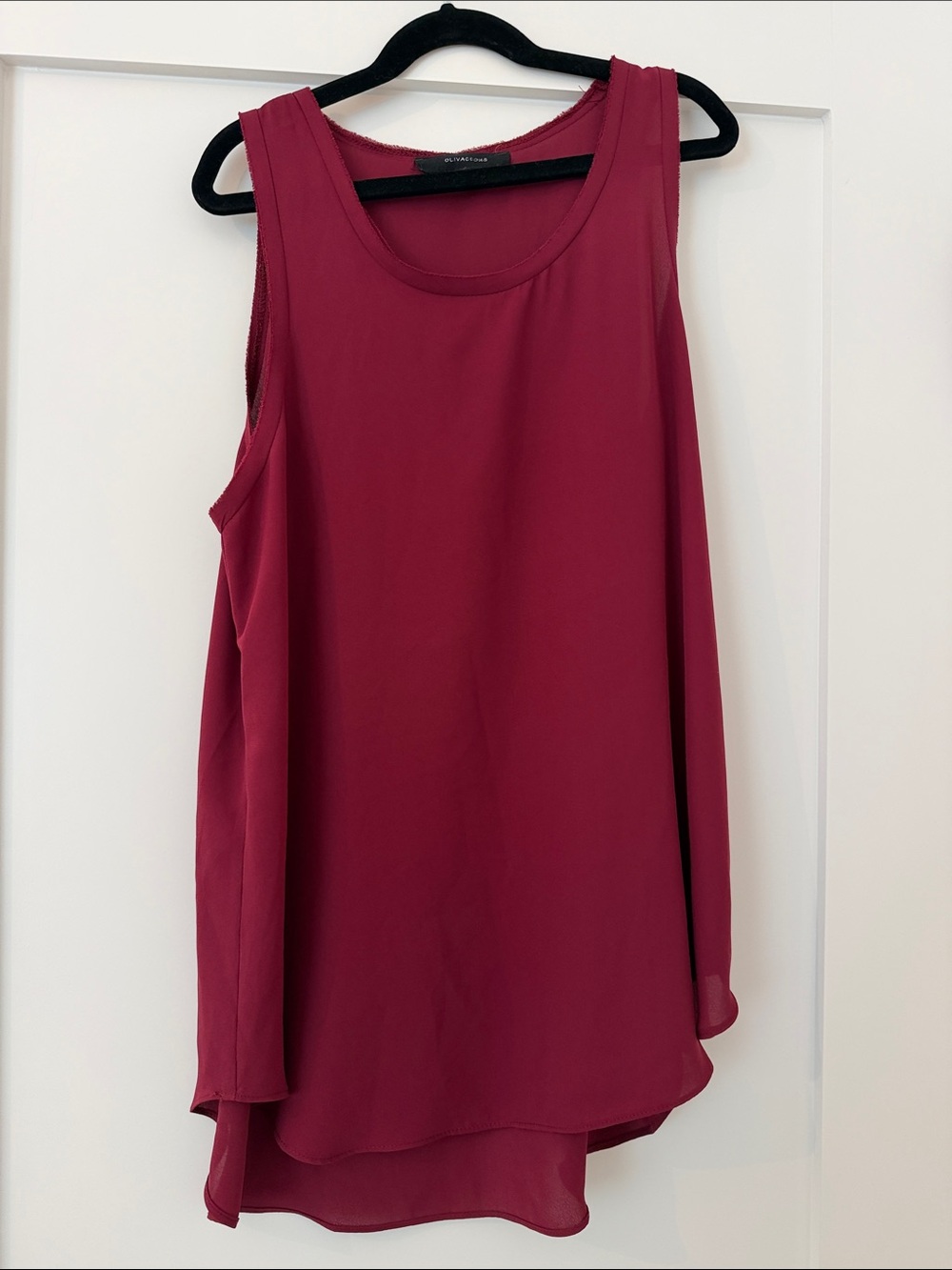 Olivaceous Layered Sleeveless Tank - Burgundy